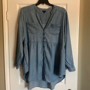 Denim Babydoll Top
